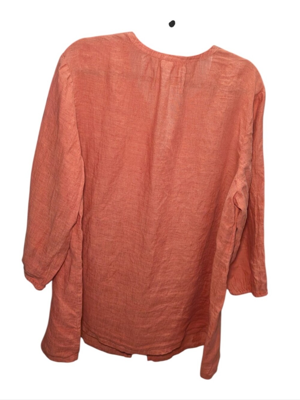 Pure Jill Plus-Size Button-Front Tunic Shirt in Rust - Picture 4 of 5